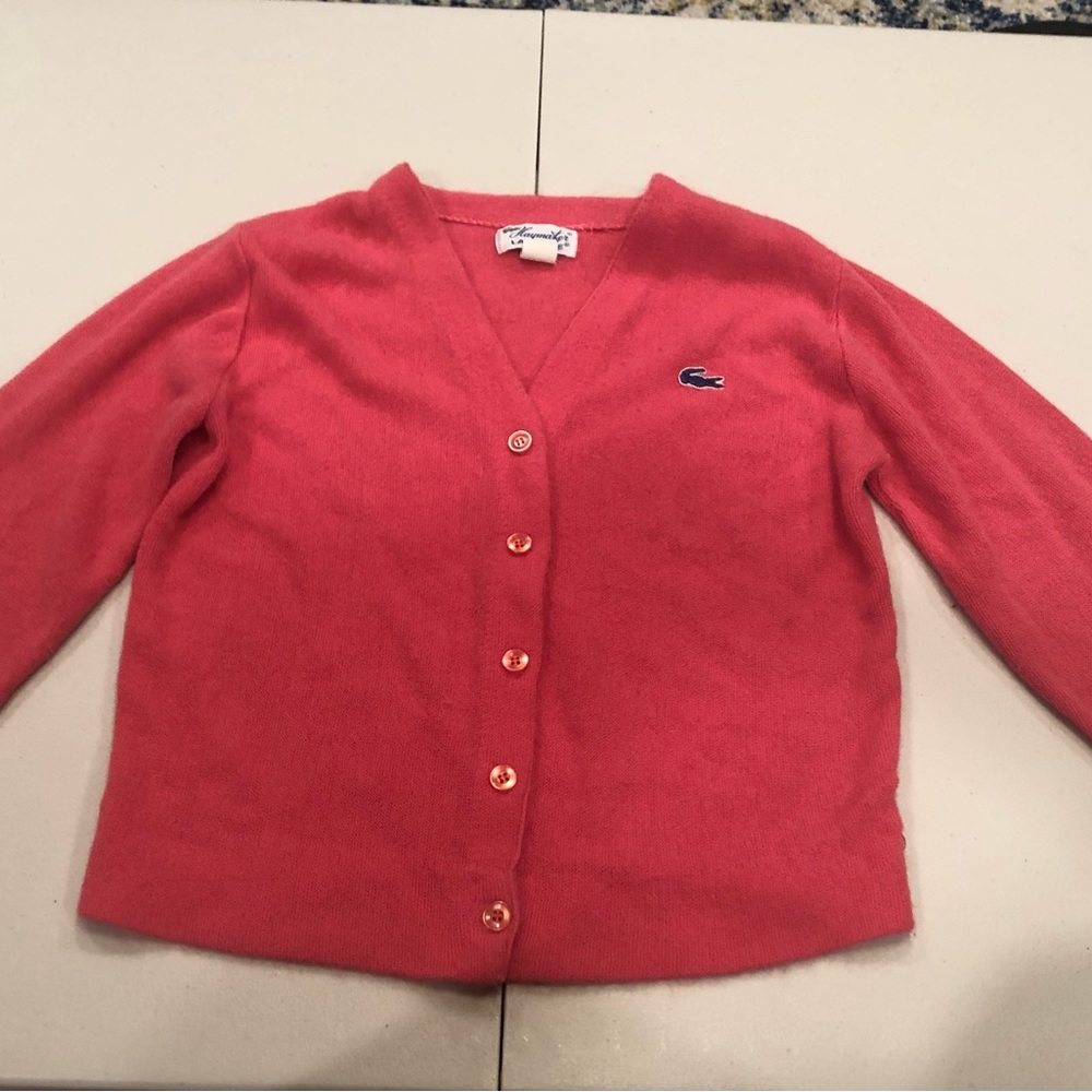 Lacoste soft pink worn sweater